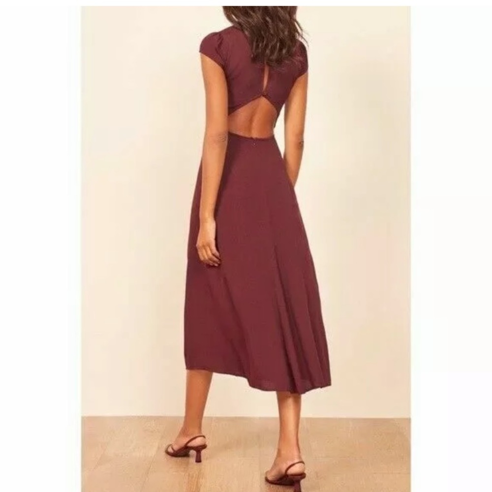 Reformation Gavin Dress, NWOT - Plum, size 6 - Picture 2 of 11